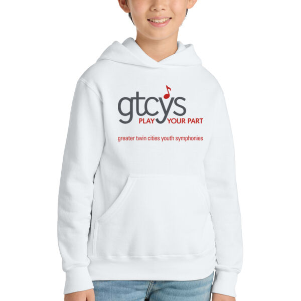Port & Co Youth Core Fleece Pullover Hooded Sweatshirt - Printed Logo Thumbnail