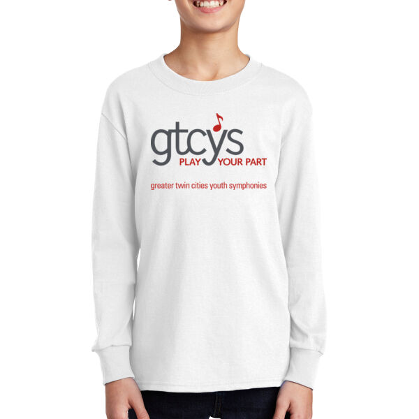Port & Co Youth Long Sleeve Core Cotton Tee - Printed Logo Thumbnail