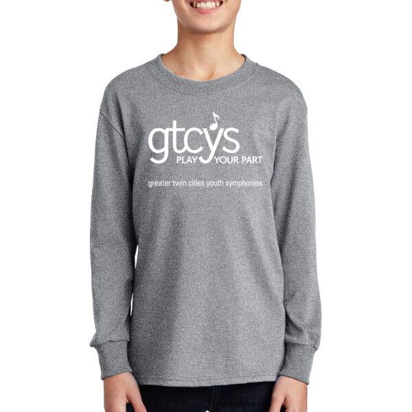 Port & Co Youth Long Sleeve Core Cotton Tee - Printed Logo Thumbnail